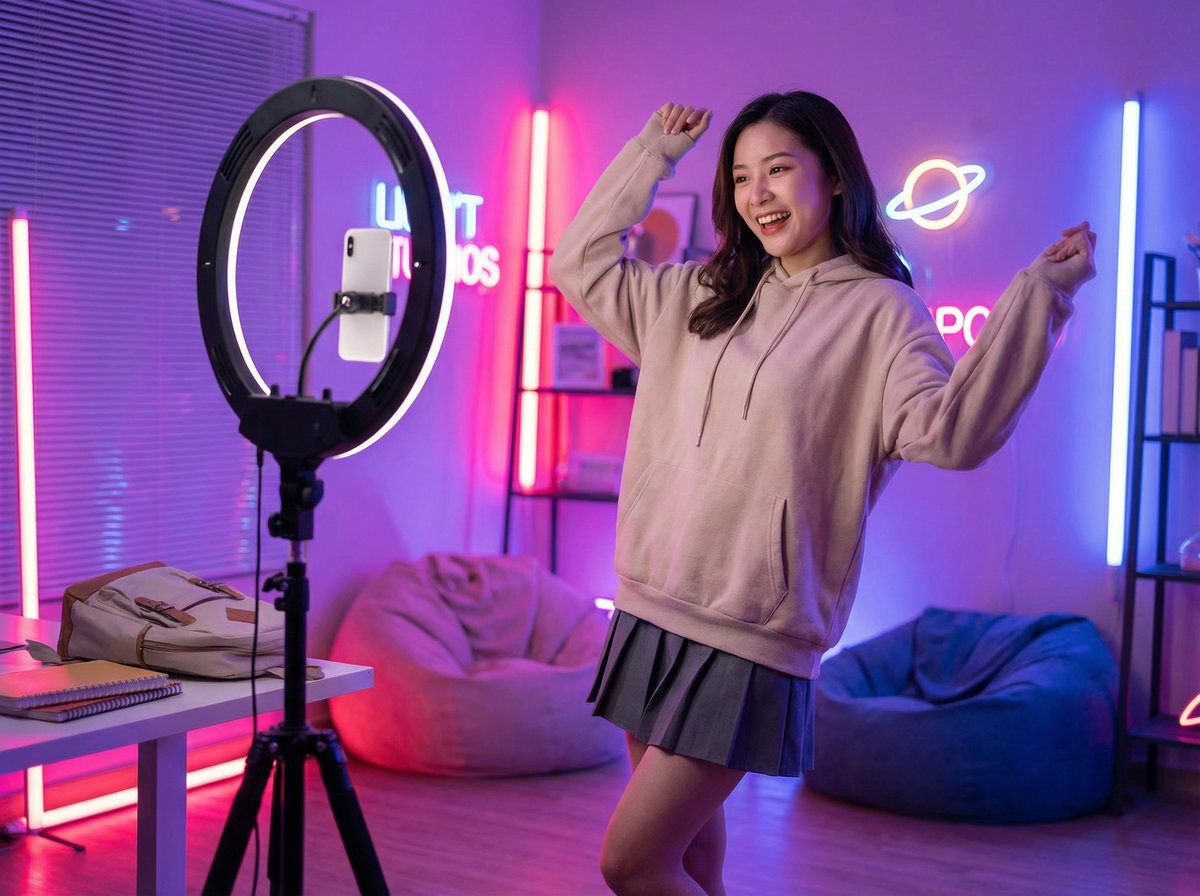 蘑菇视频TikTok风格舞蹈